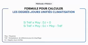 Méthode météo - Formule pour calculer le DJU climatisation